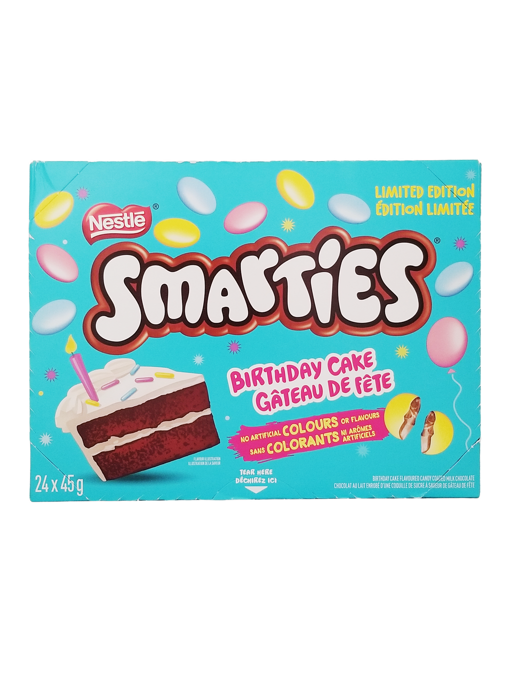 Nestle Birthday Cake Smarties, 24ct x 45g, 1.08kg/2.38 lbs
