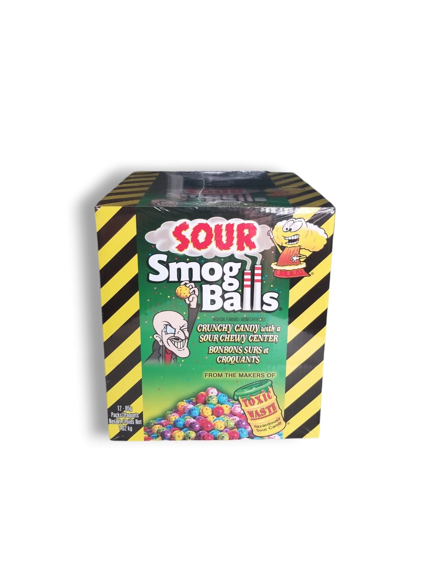 Toxic Waste Sour Smog Balls, 85g/3 oz. Bags, 12pk