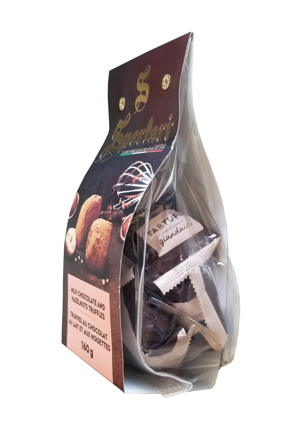 Sperlari Milk Chocolate and Hazelnuts Truffles, 160g/5.6 oz. Bag