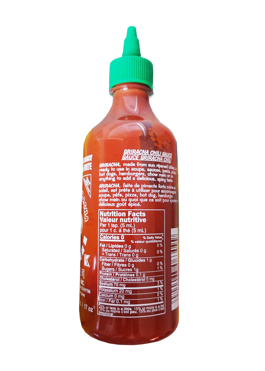 Huy Fong - Sriracha Hot Chili Sauce, 433ml/17 oz., {Imported from Canada}
