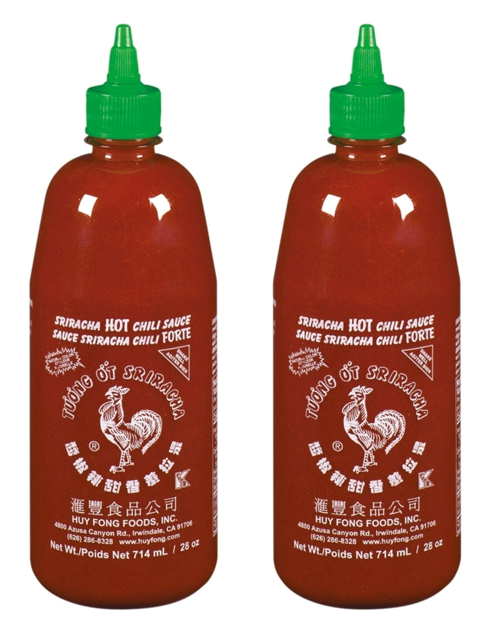 Huy Fong - Sriracha Hot Chili Sauce, 714ml/25 oz., 2pk {Imported from Canada}
