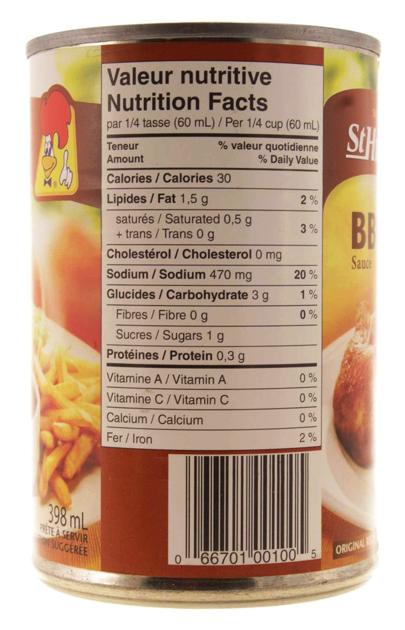 St Hubert BBQ Gravy Sauce, 398ml/ 13.5 fl. Oz. Cans (Pack of 3) {Imported from Canada}