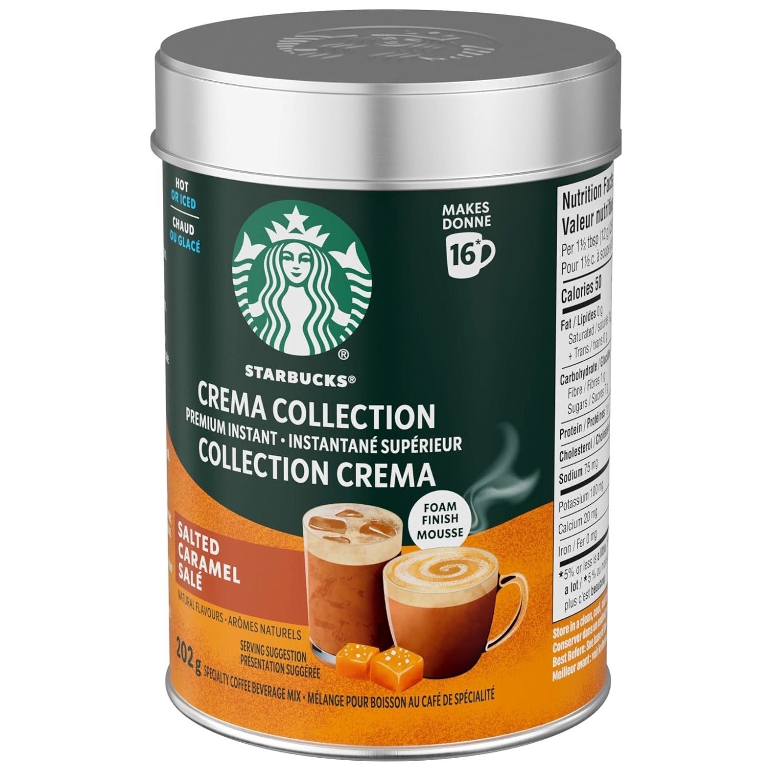 Starbucks Crema Collection Salted Caramel Hot Chocolate 202 g, second angle view