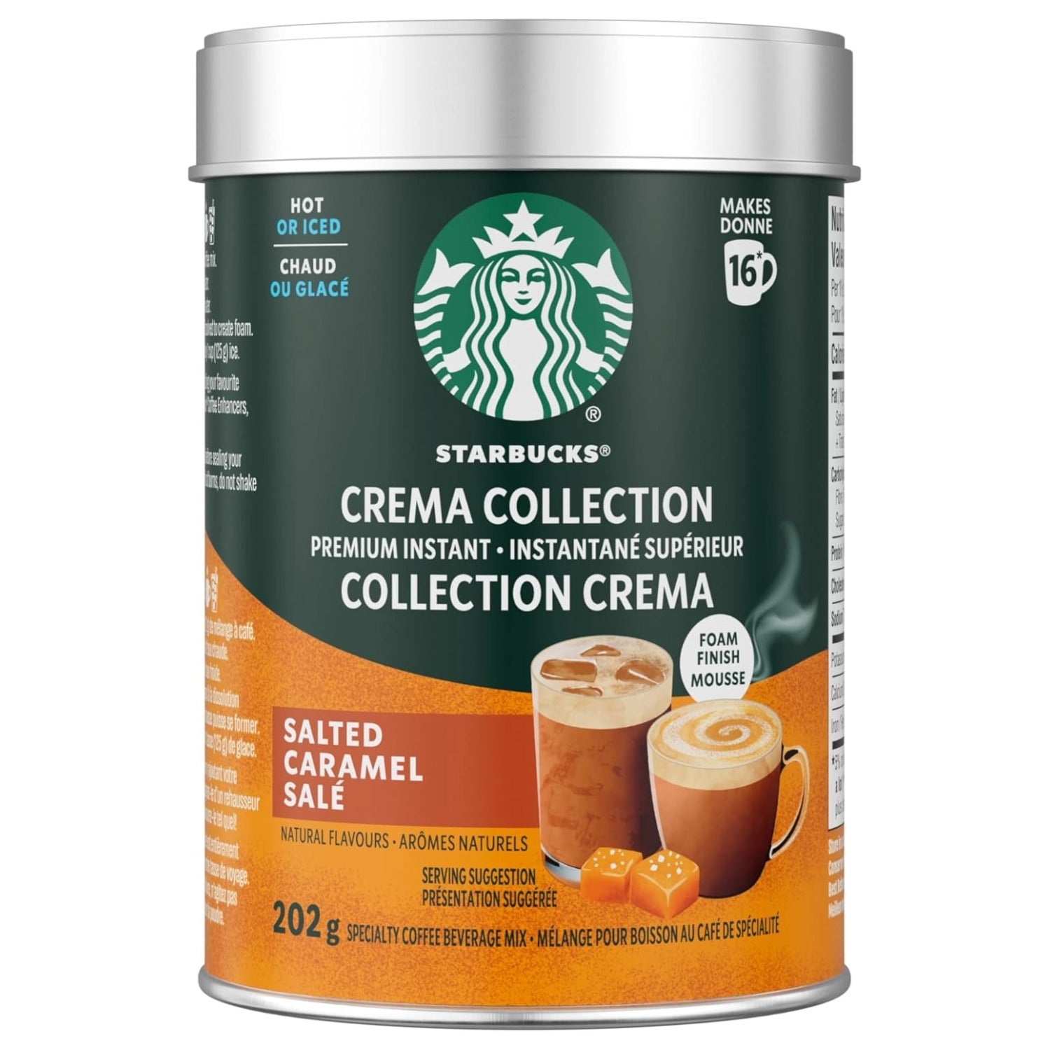Starbucks Crema Collection Salted Caramel Hot Chocolate Mix 202 g, front of pack
