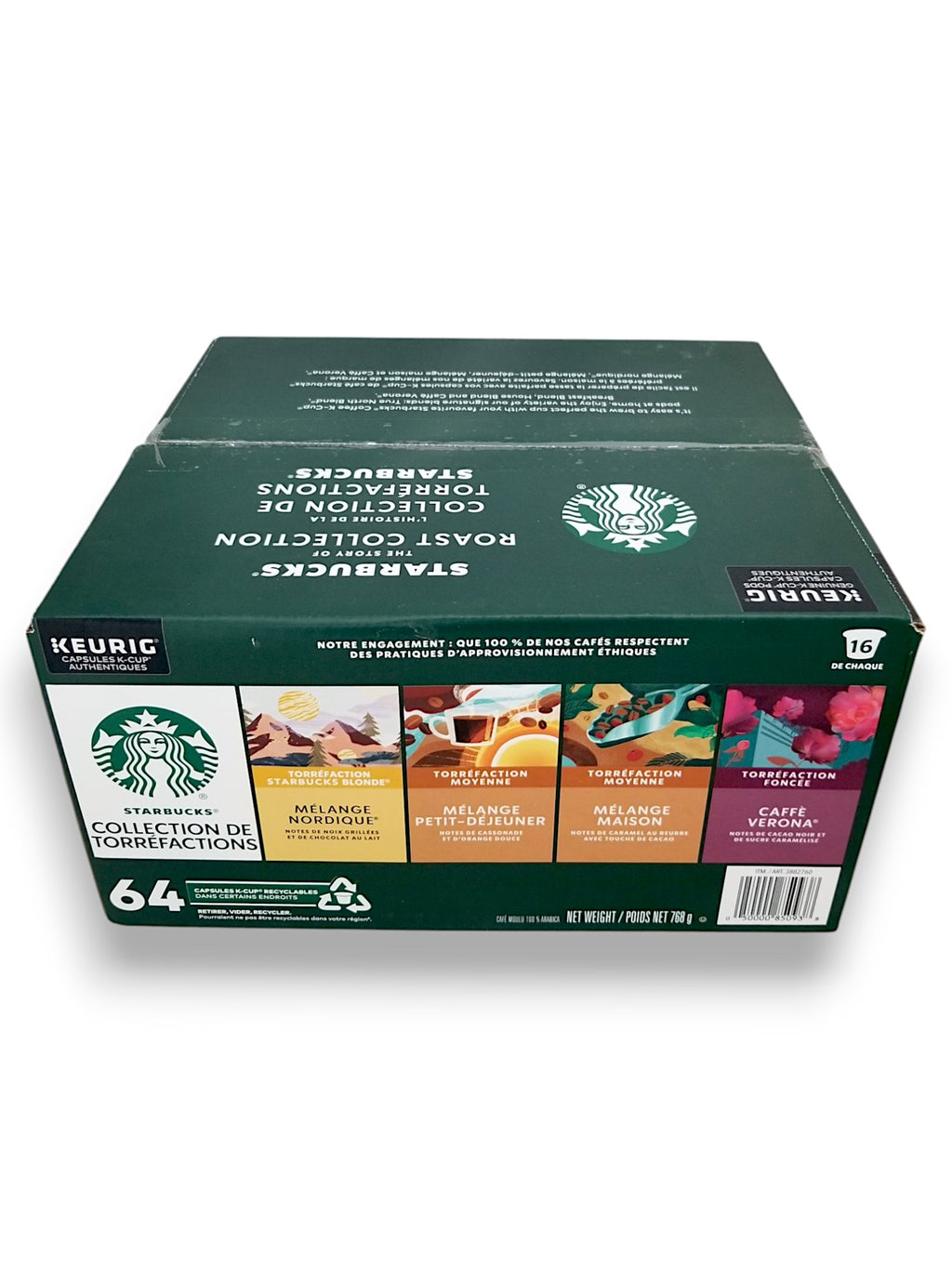 Starbucks Roast Collection K-CUP Pods Coffee, 64 Count, 768g/1.7 lb. - Top