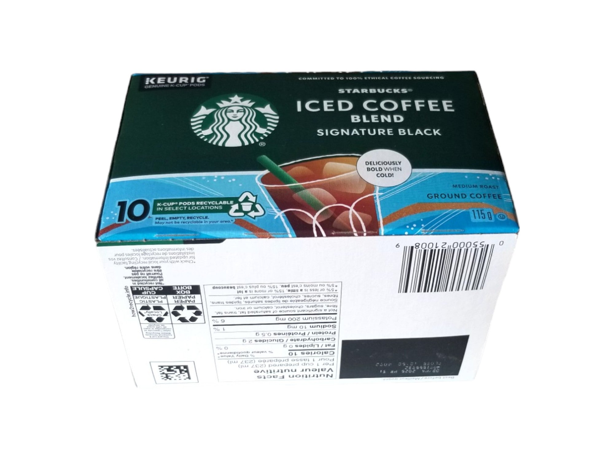 Starbucks Iced Coffee Signature Black, upc label