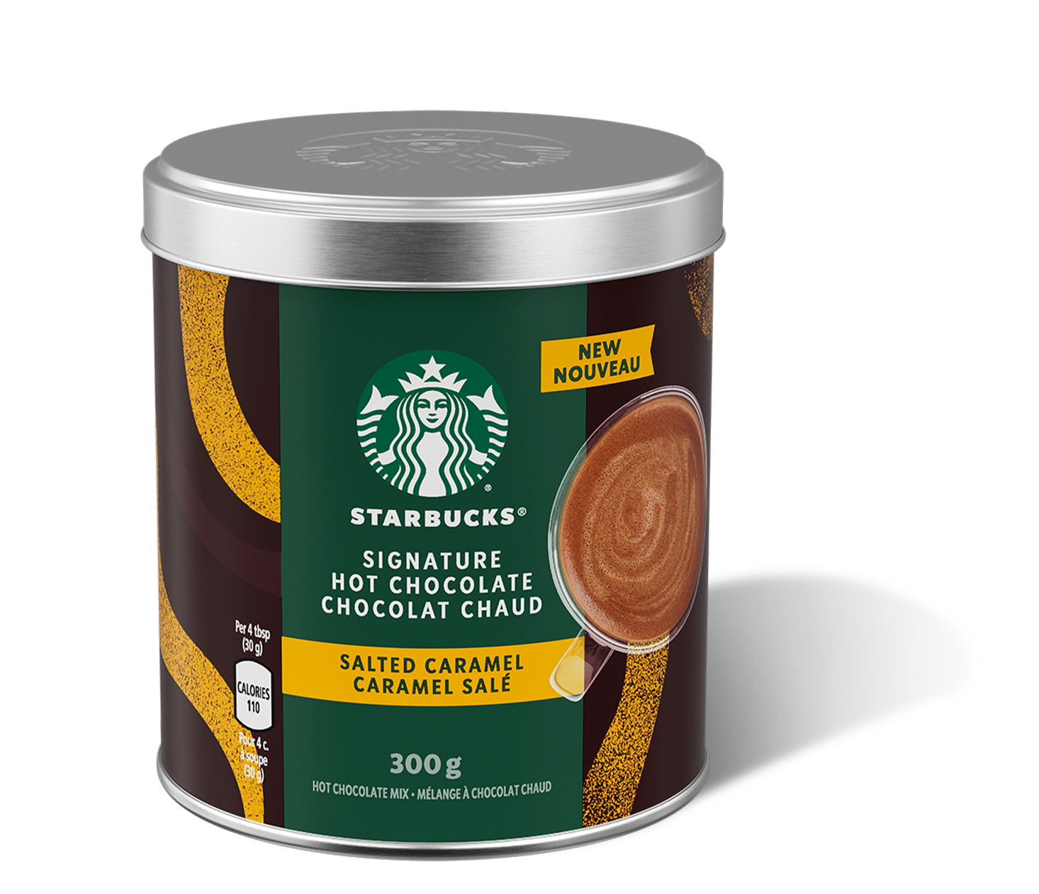 Starbucks Signature Hot Chocolate Mix, Salted Caramel Flavor, 300g/10.5 oz. Can
