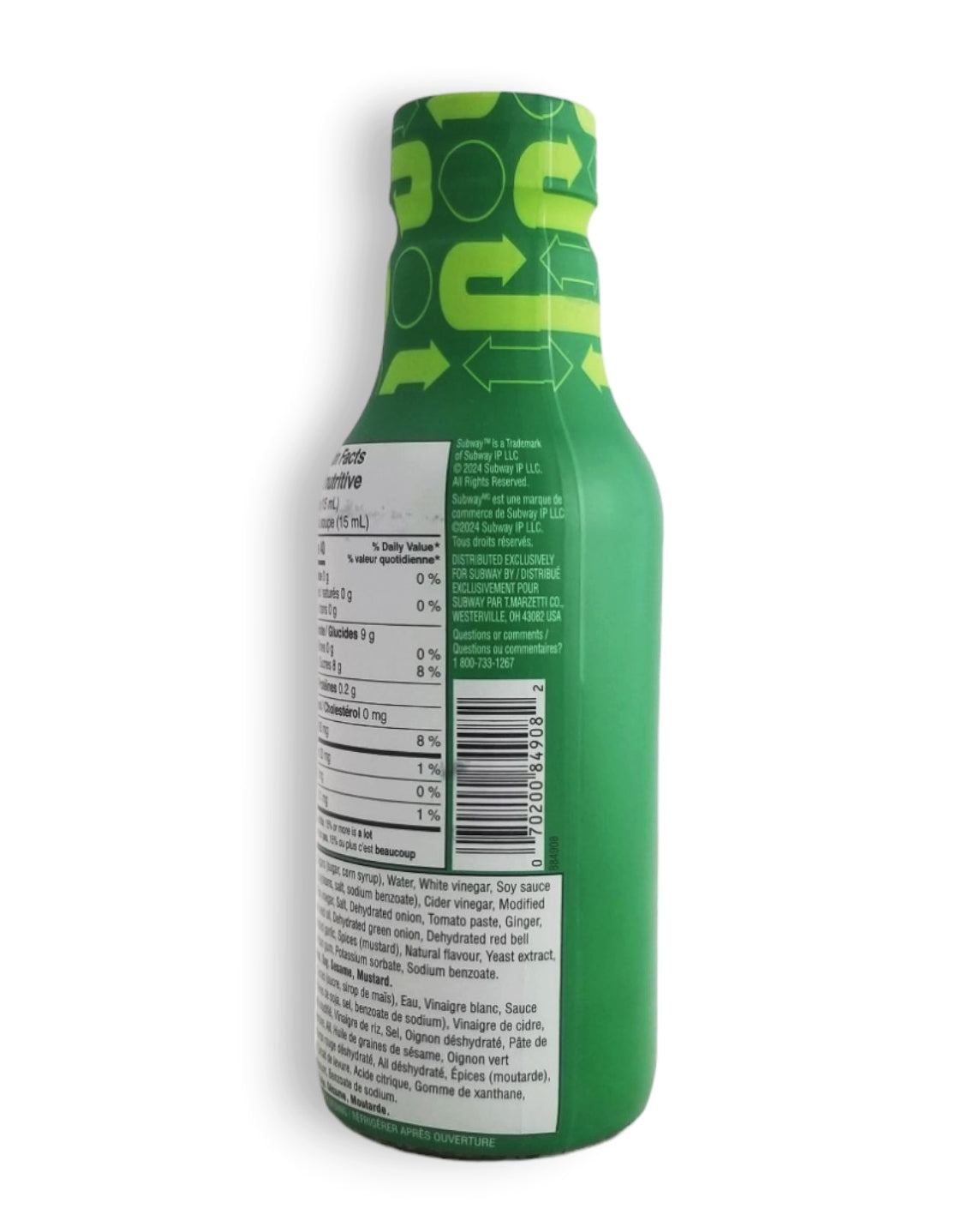 Subway Sweet Onion Teriyaki Sauce, 473ml/16.5 fl. oz. Bottle