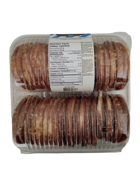 Bottom of Sugar Bowl Bakery Palmier Pastry Cookies 907g/32 oz with a label on a white background