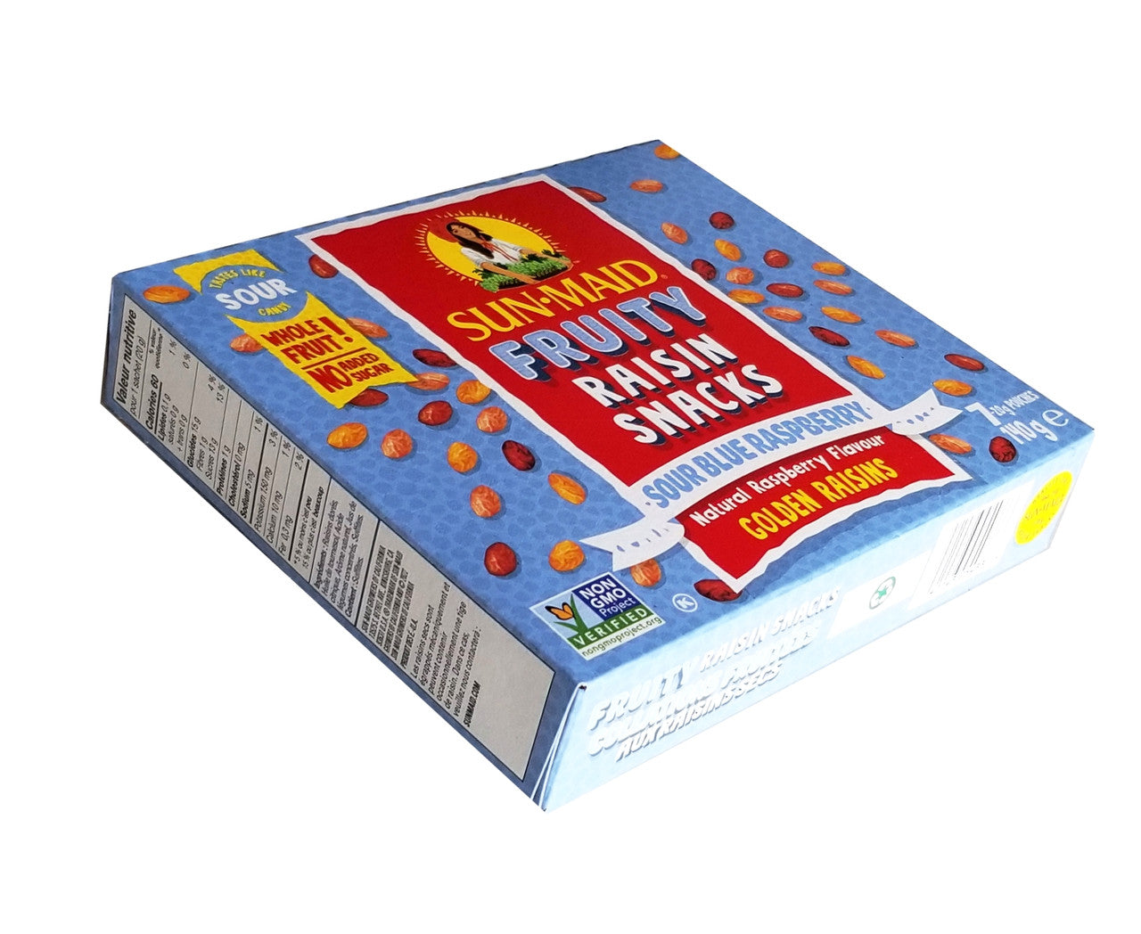 Sun-Maid Fruity Raisin Snacks, Sour Blue Raspberry, 140g/5 oz. Box {Imported from Canada}