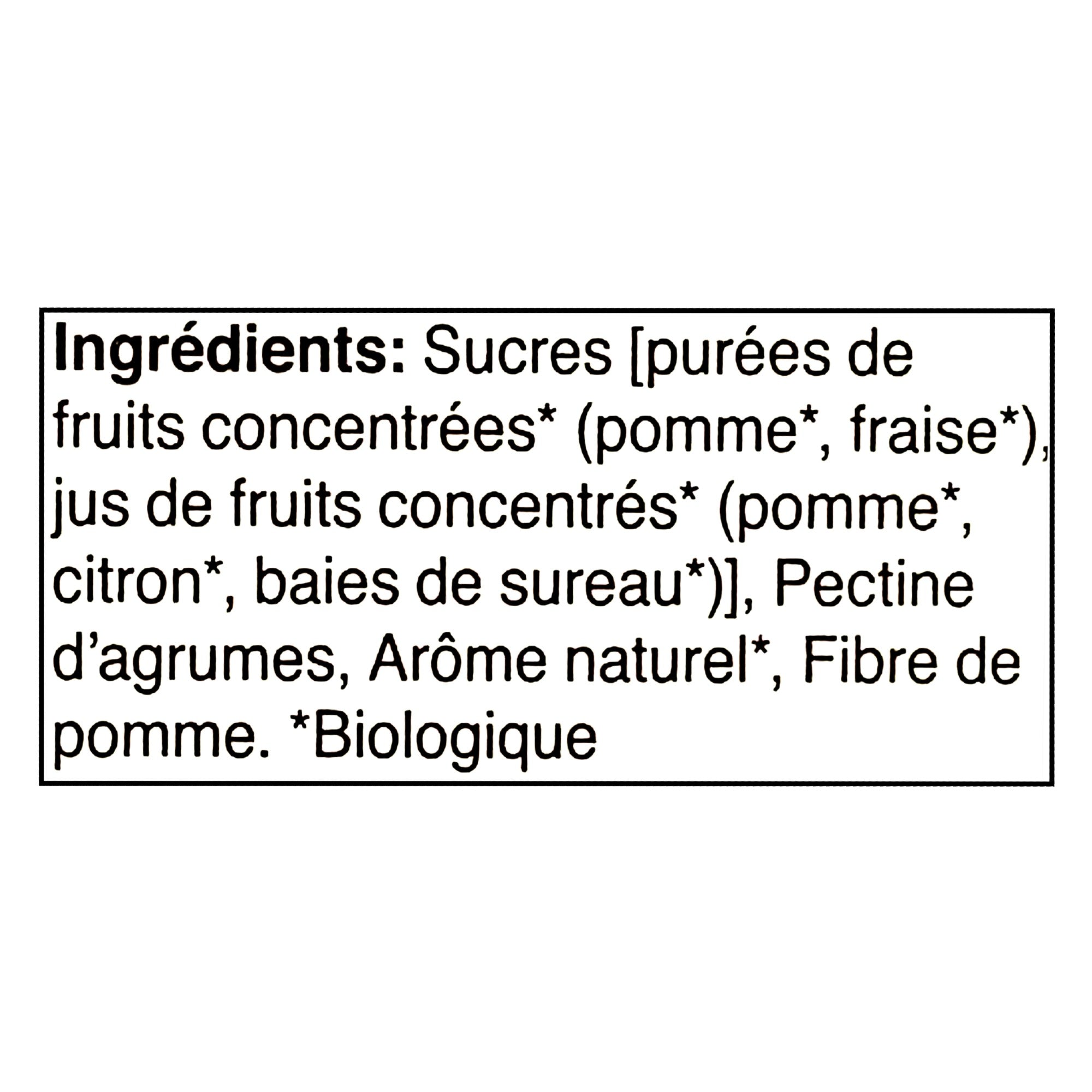 SunRype Organic Fruit Bites Apple Strawberry 6x18g Pouches