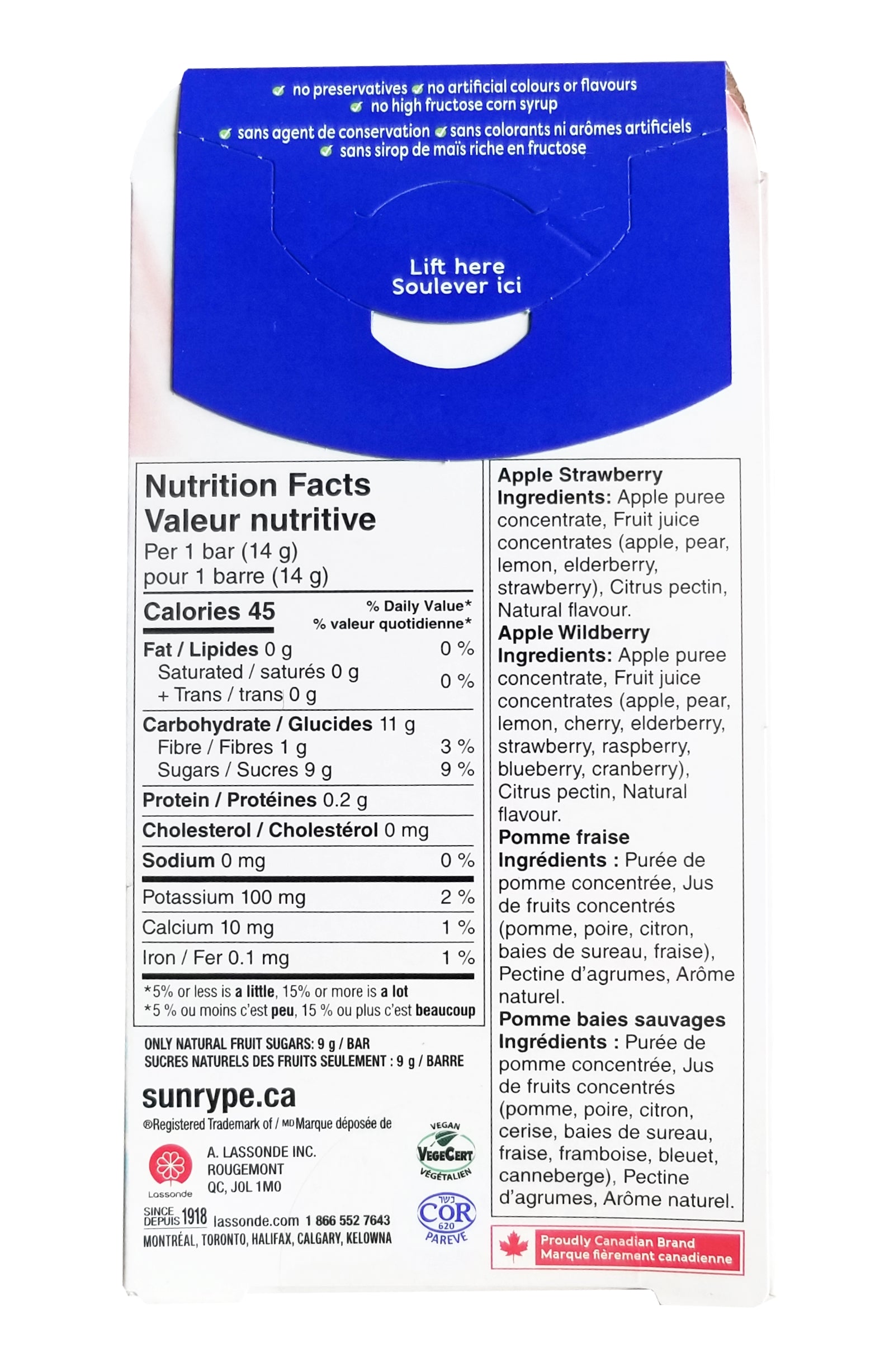 SunRype Fruit to Go Fruit Bars, Apple Strawberry & Apple Wildberry Fla