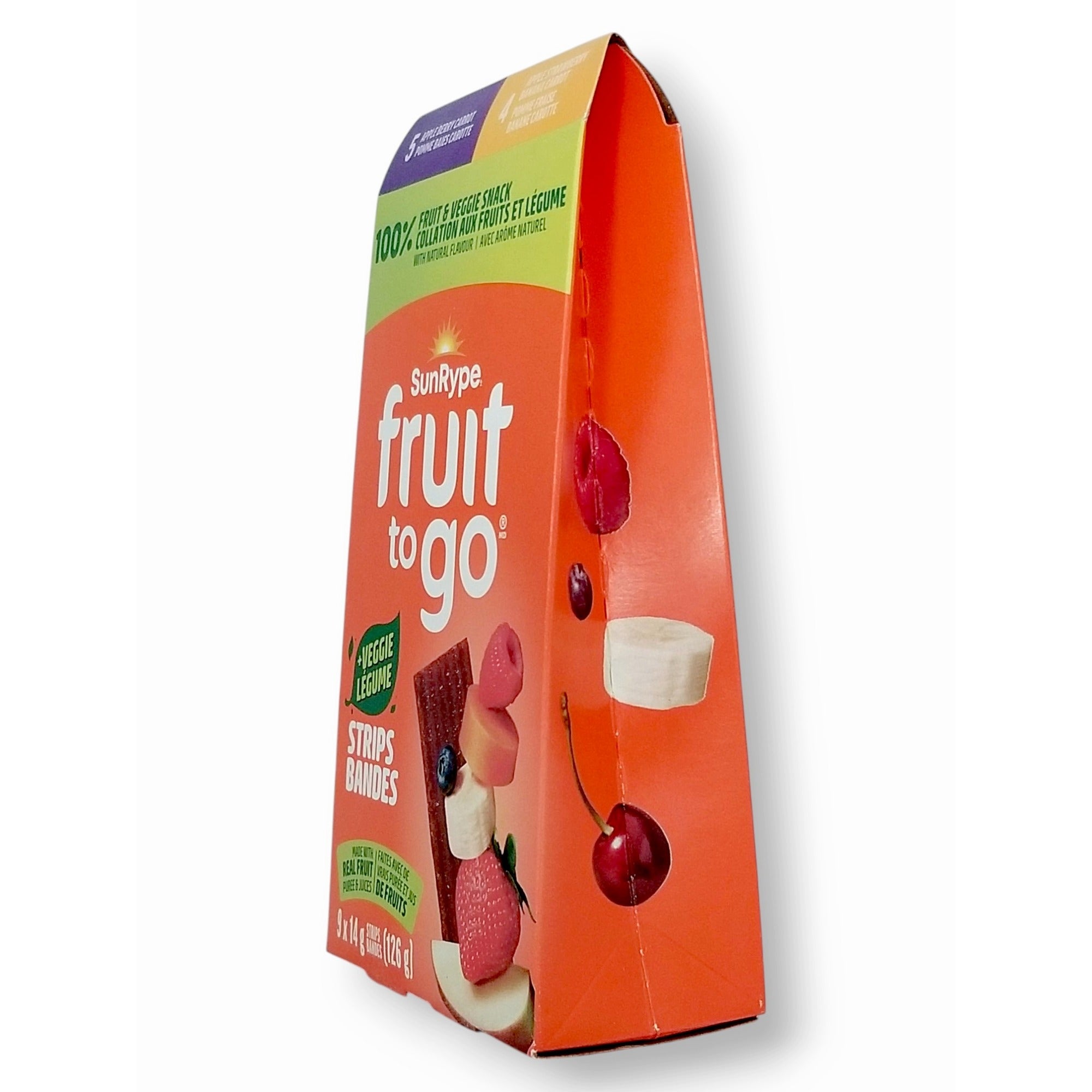 SunRype Fruit to Go +Veggie Strips Apple Berry & Strawberry 9x14g