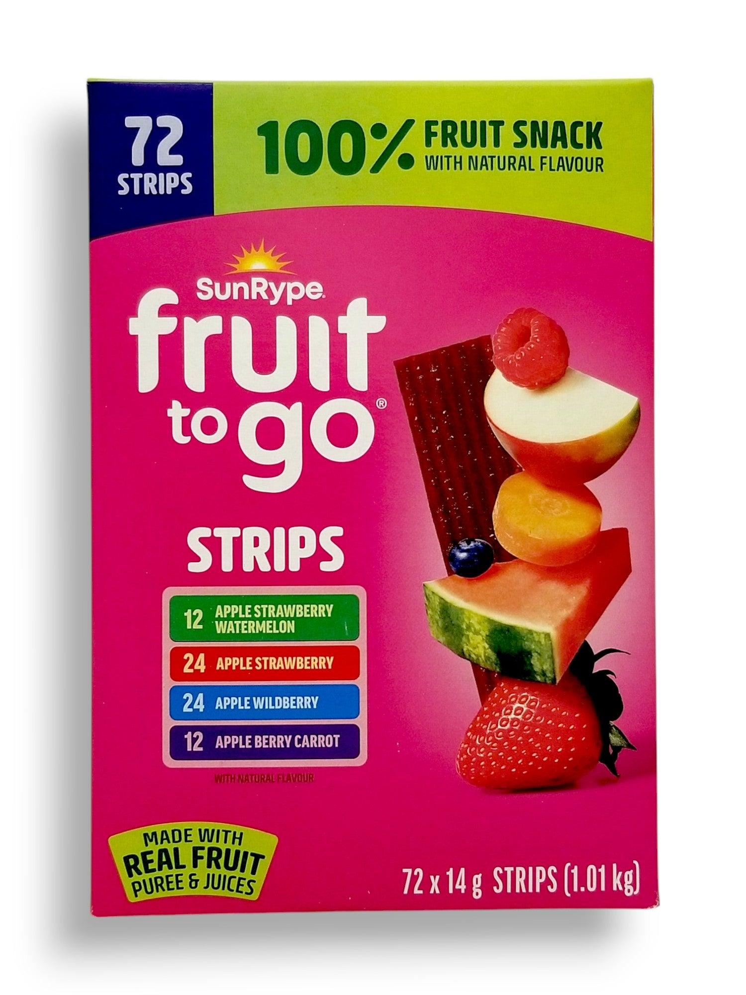 SunRype Fruit to Go Snack - Variety Pack of 72 - Front