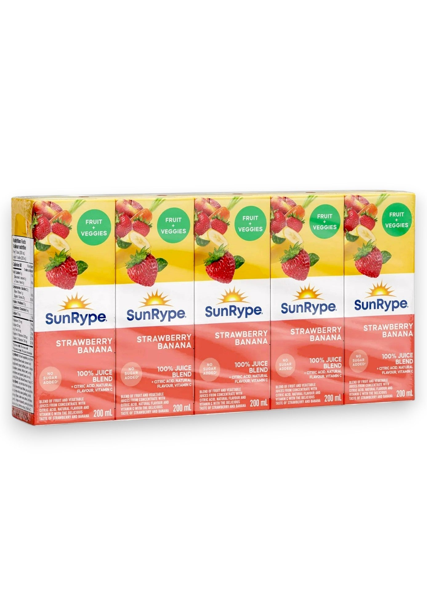 Sun Rype Juice Box SunRype Strawberry Banana Juice Boxes Perfect for On-The-Go, 5x200ml,