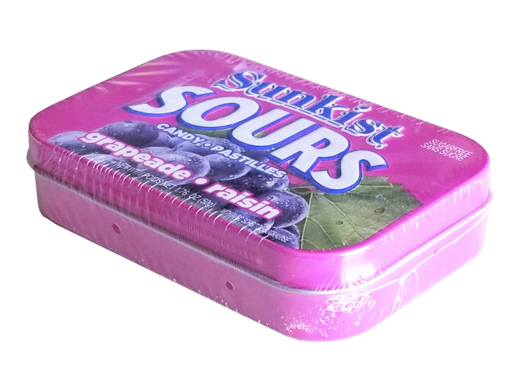 Sunkist Grapeade Sugar Free Sour Candies, 50g/1.76 oz. Travel Box, {Imported from Canada}