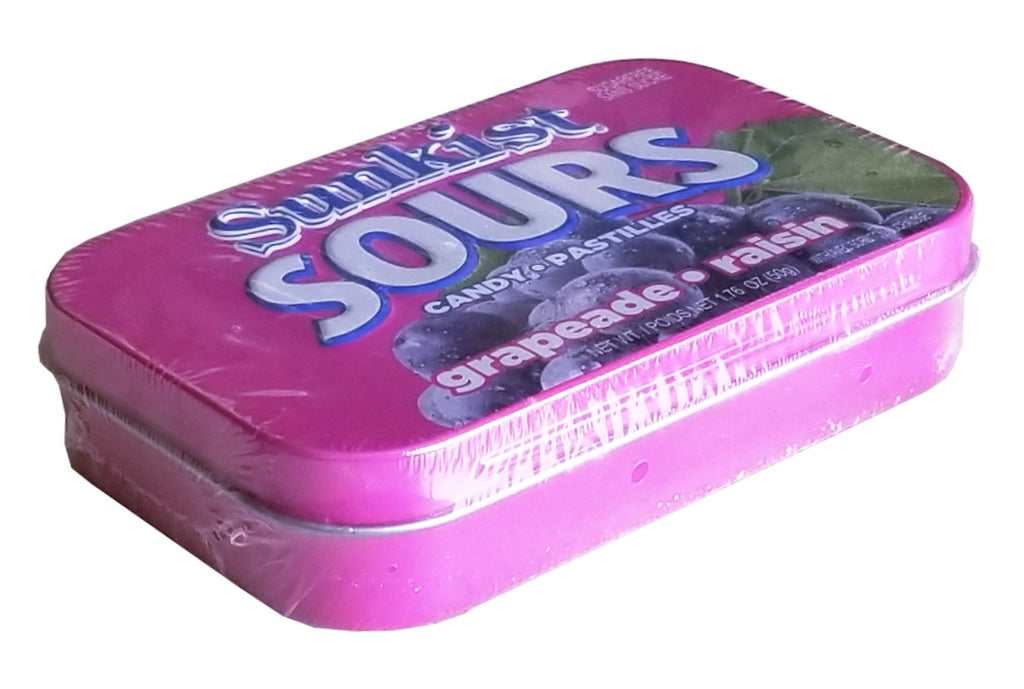 Sunkist Grapeade Sugar Free Sour Candies, 50g/1.76 oz. Travel Box, {Imported from Canada}