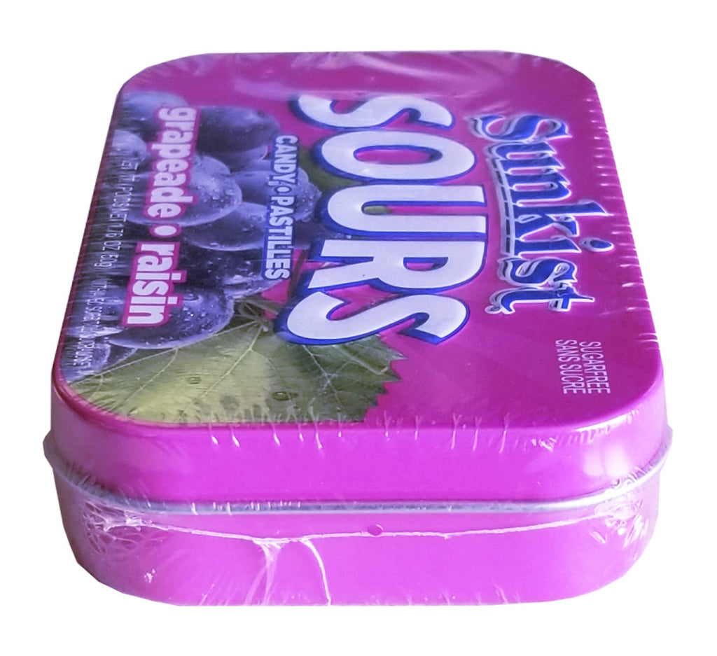 Sunkist Grapeade Sugar Free Sour Candies, 50g/1.76 oz. Travel Box, {Imported from Canada}