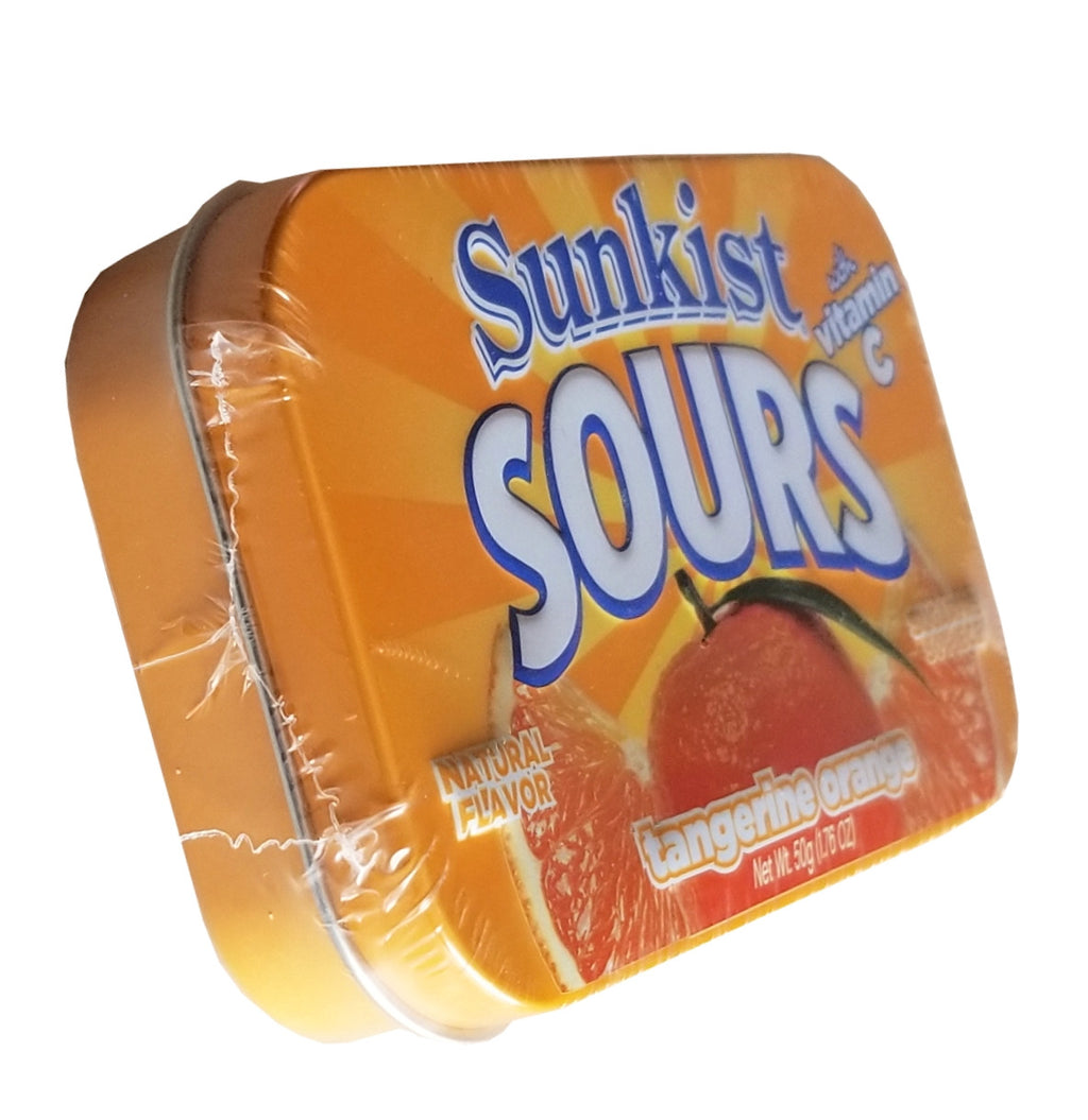 Sunkist Tangerine Orange Sugar Free Sour Candies, 50g/1.76 oz. Travel Box, {Imported from Canada}