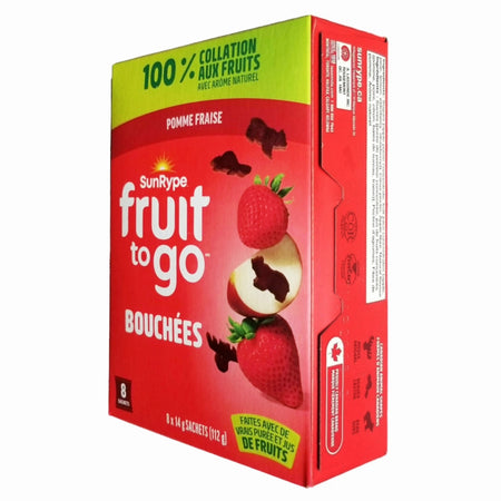 SunRype Fruit to Go Bites Canadian Animal Shapes 8x14g back angle view