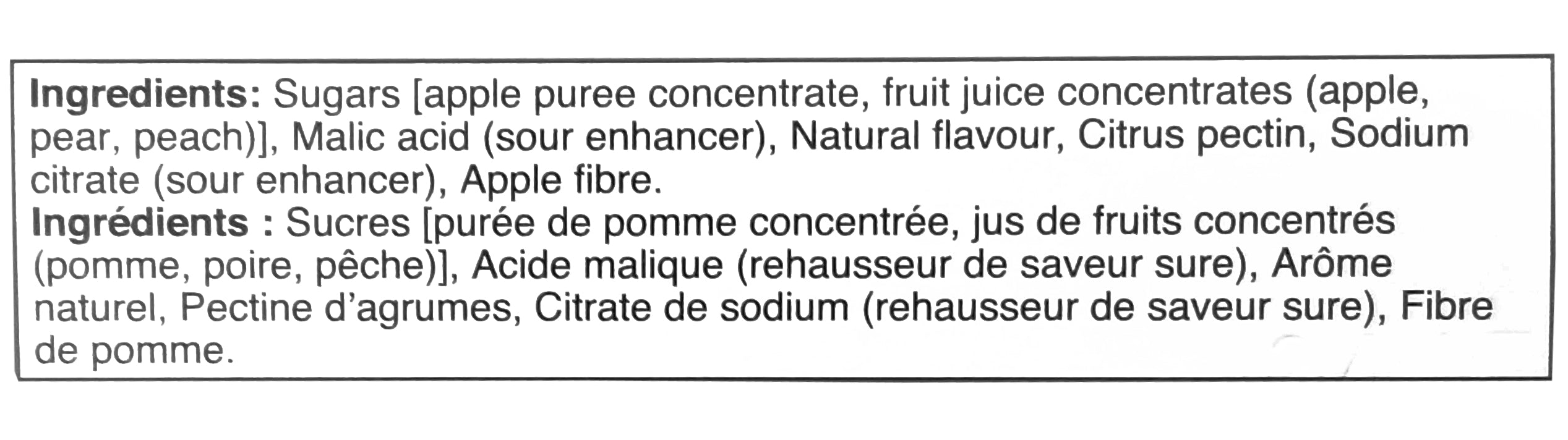 SunRype Fruit to Go Sour Bites, Sour Peach, 8 pouches x 14g, 112g/4 oz. Box