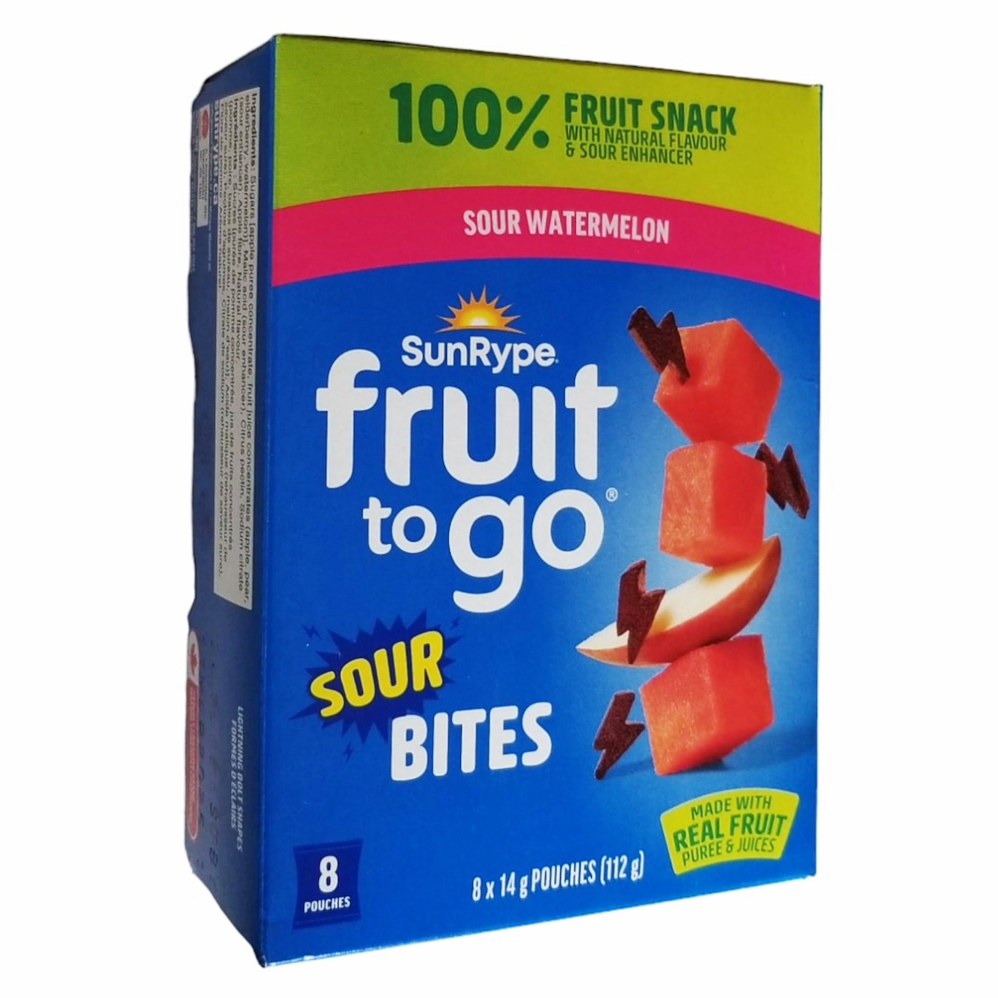 SunRype Fruit to Go Sour Bites Sour Watermelon 8x14g