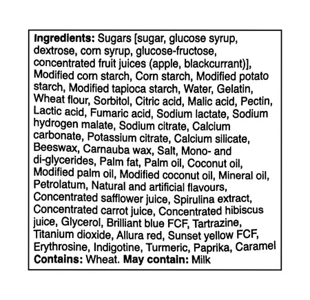 Mondoux Sweet Sixteen Gummy Candy ingredients — peanut free, nut free, no artificial colors