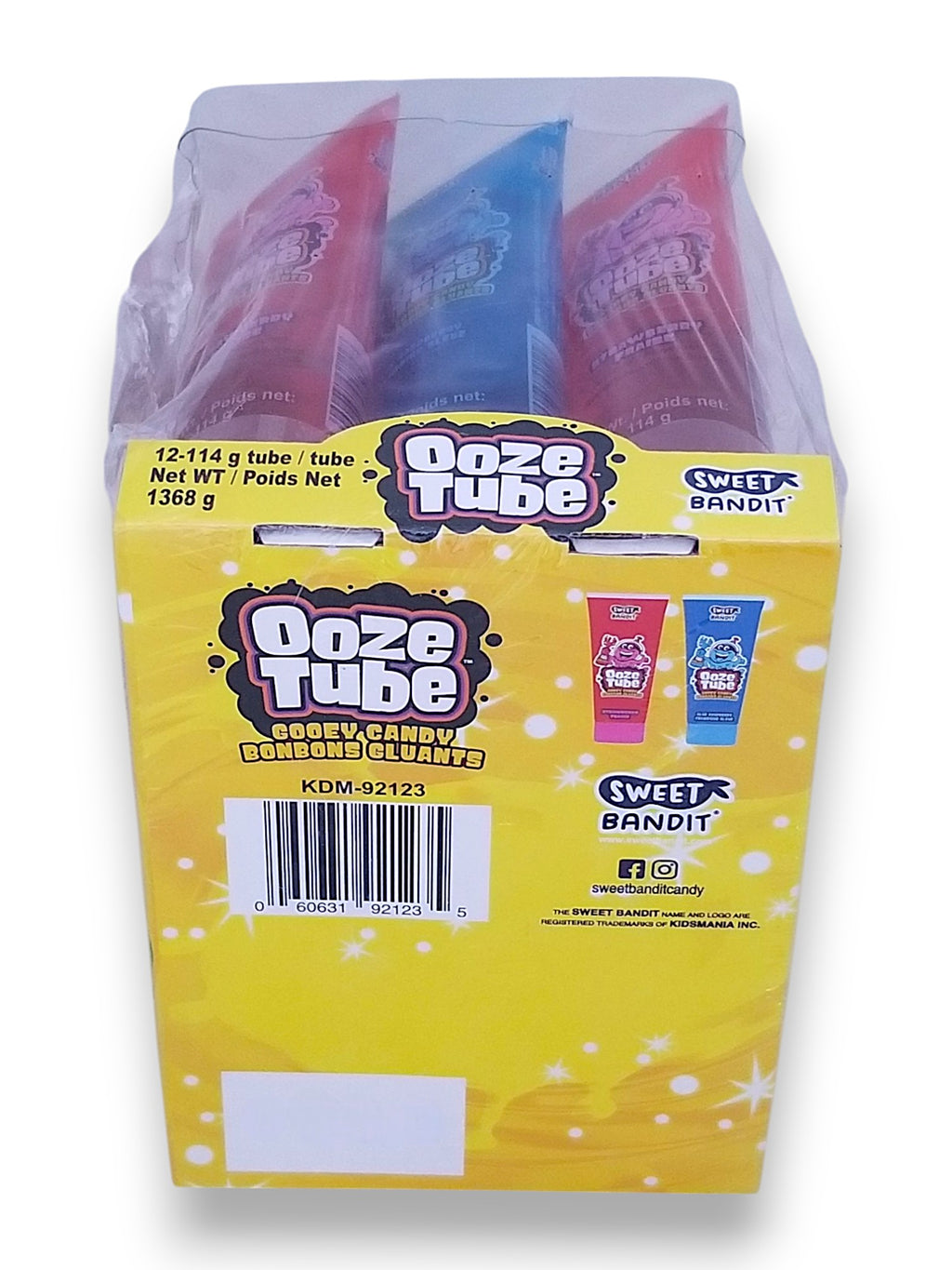 Sweet Bandit Ooze Tube Liquid Candy 12x114g, 1.3kg/3 lb., Package - Bottom