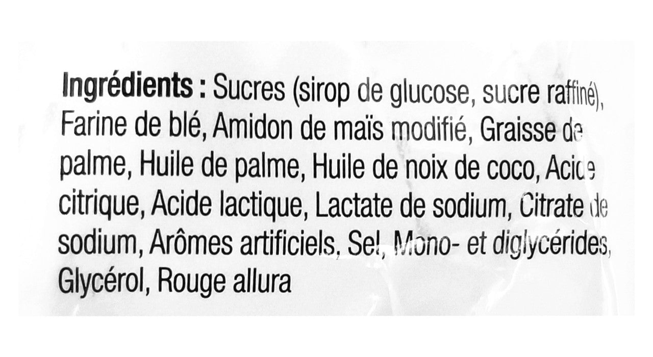 Mondoux Sweet Sixteen Cherry  Ribbon Licorice Gummy, 125g/4.3 oz., {Imported from Canada}