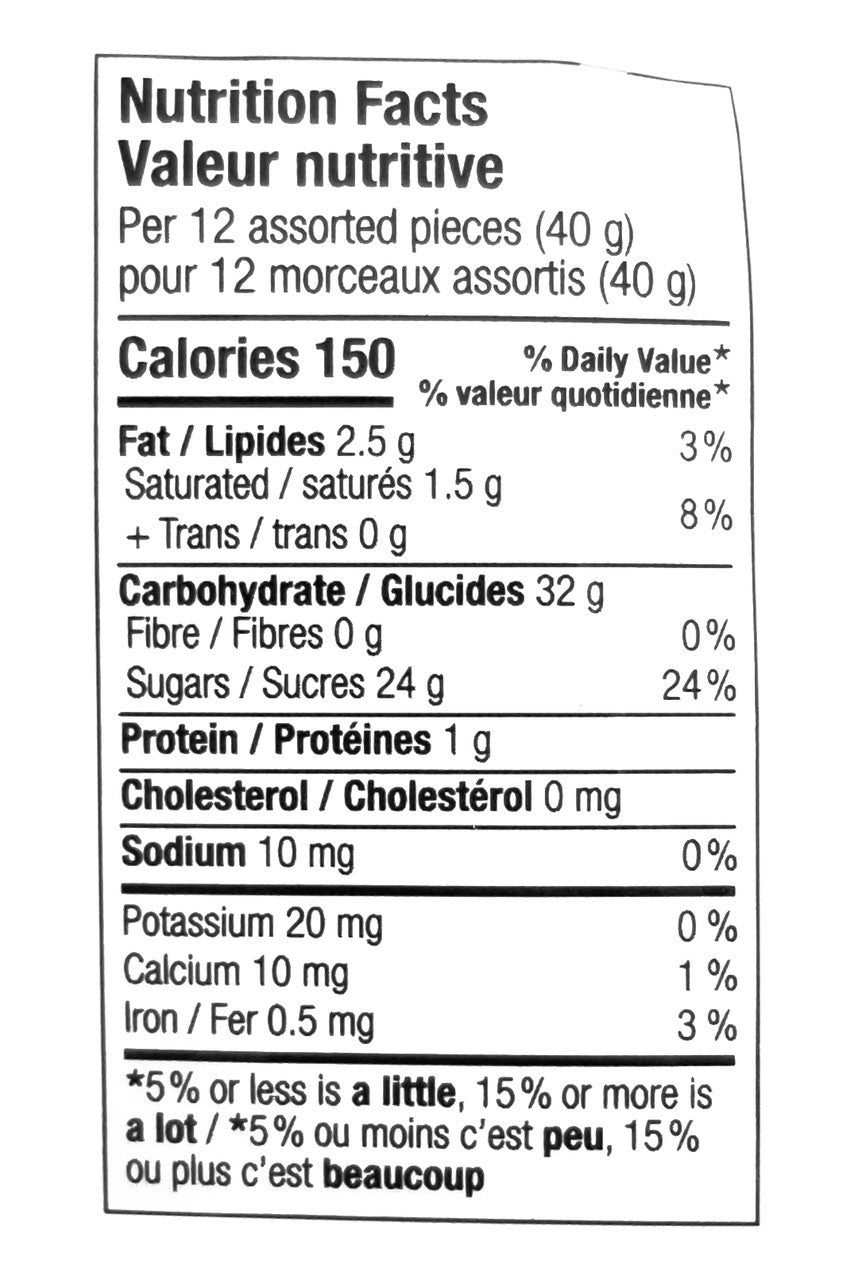 Mondoux Sweet Sixteen Jujubes and Chocolate Yummies Mixed Candies, 325g/11 oz., {Imported from Canada}