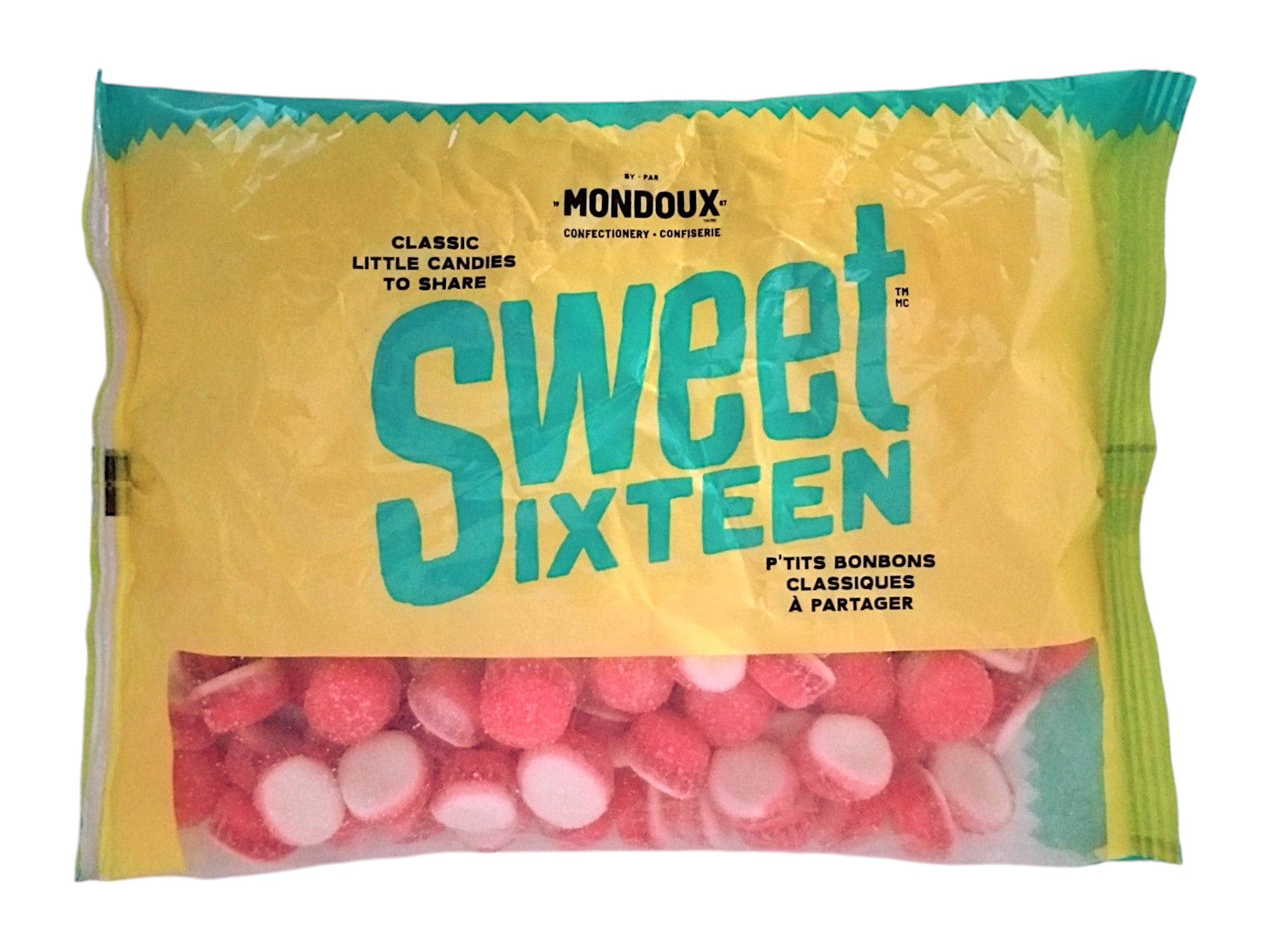 Mondoux Sweet Sixteen Strawberry Tarts Gummy Candy, 1kg/2.2lb., Bag, front of bag