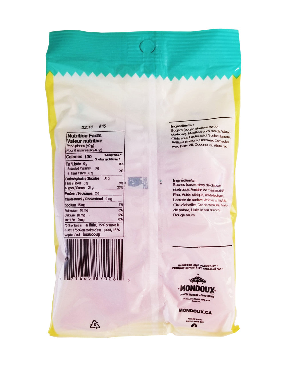 Mondoux Sweet Sixteen Red Feet Gummy, 135g/4.5 oz., {Imported from Canada}