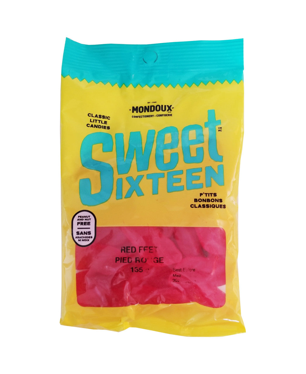 Mondoux Sweet Sixteen Red Feet Gummy, 135g/4.5 oz., {Imported from Canada}