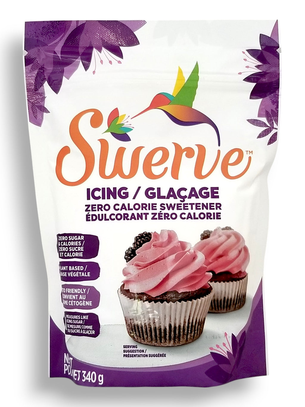 Swerve The Ultimate Sugar Replacement - Icing Sugar, 340g/12 oz. - Front Of Bag