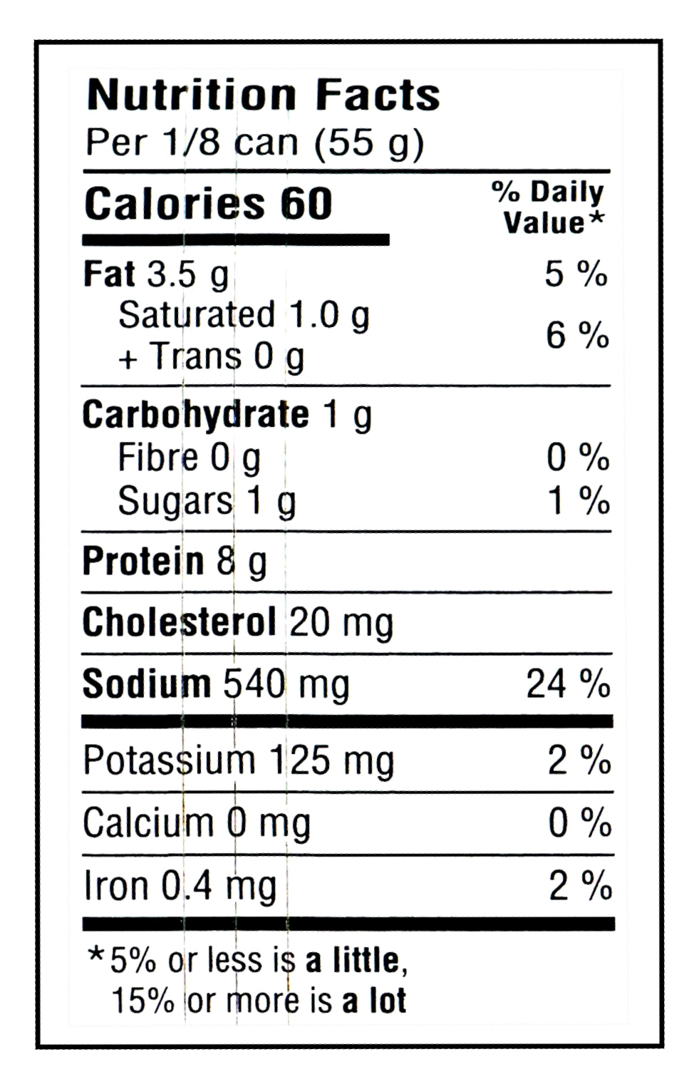 Swift Premium Canned Cooked Ham, 454g/16 oz - Nutrition Facts Label