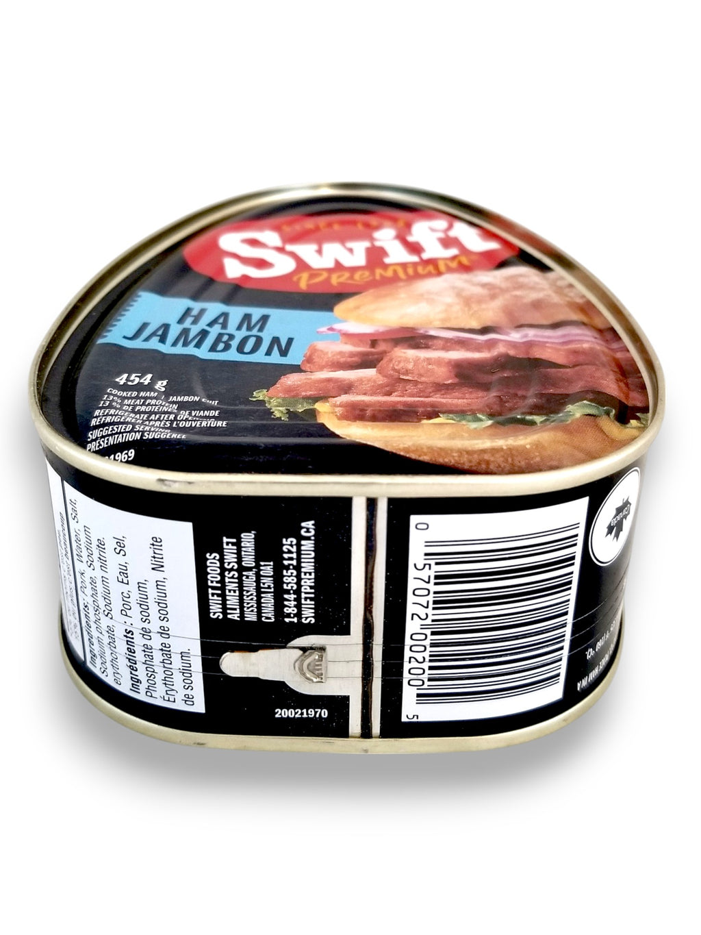 Swift Premium Canned Cooked Ham, 454g/16 oz - Bottom Of Can