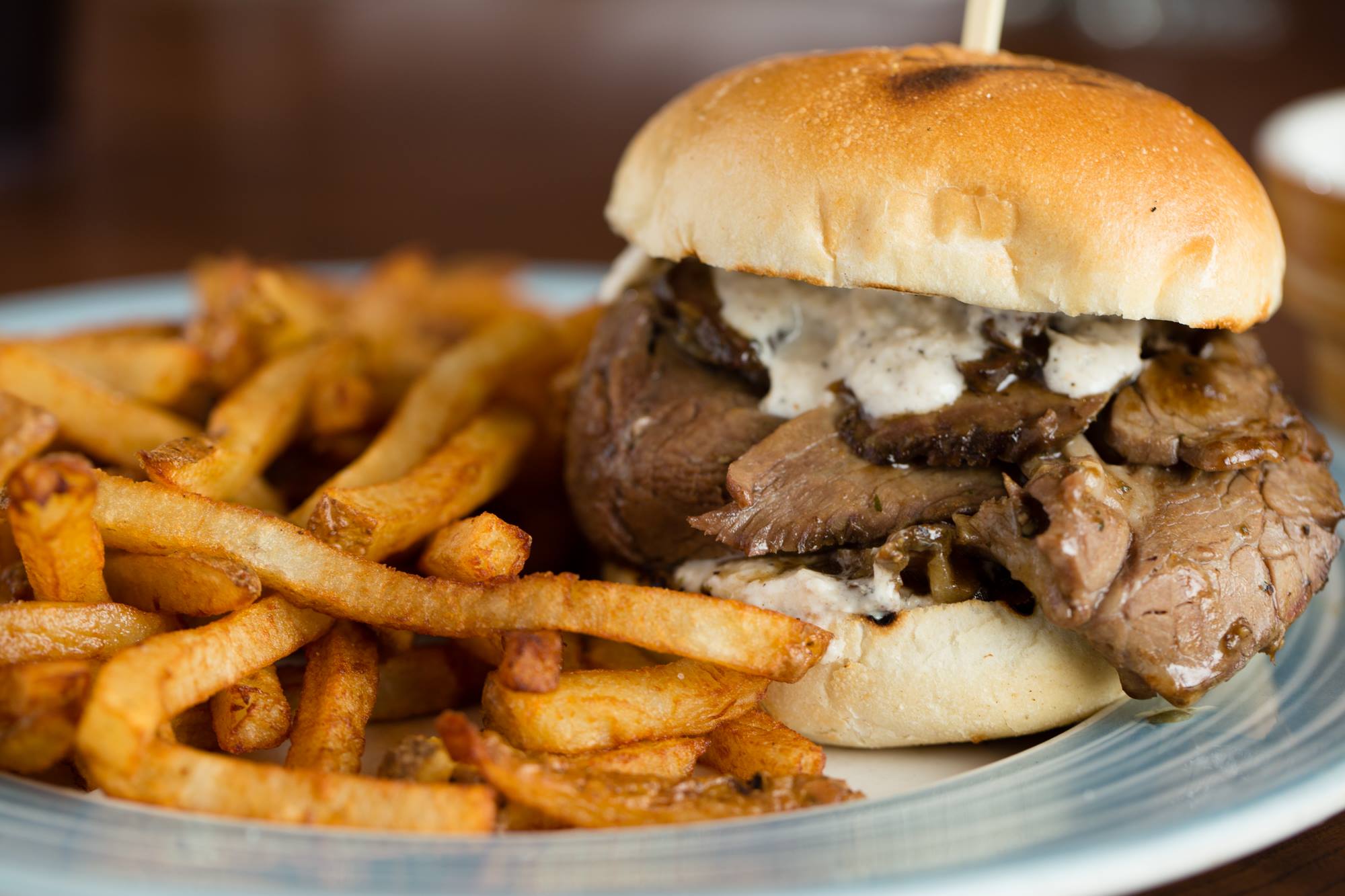 Swiss Chalet Beef Gravy, 284ml, dinner plate with beef gravy.