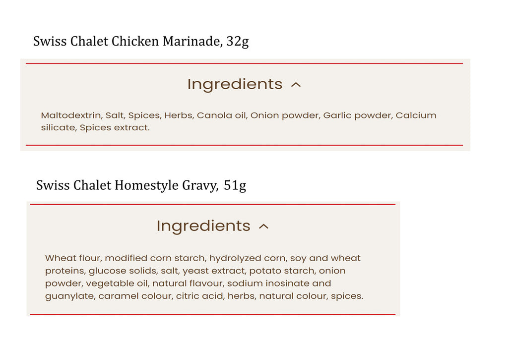 Swiss Chalet Chicken Marinade and Homestyle Gravy Variety Pack, 6 count