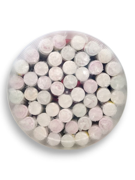 Swizzels Love Hearts Rockets Candy Rolls, 50 Rolls/3.8 lb. Tub, bottom of tub.