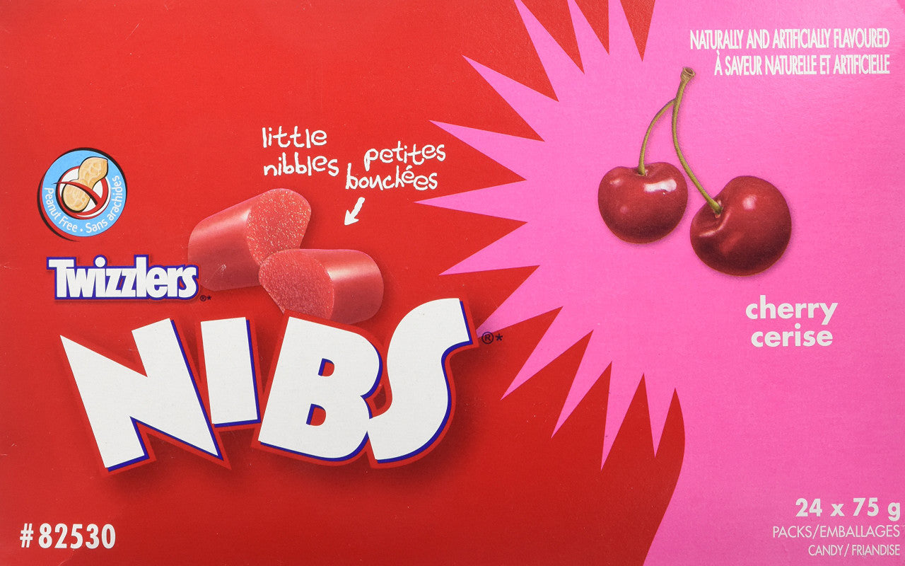  TWIZZLERS Licorice, Cherry Nibs, 24pk/75g/2.6 oz. bag Cover
