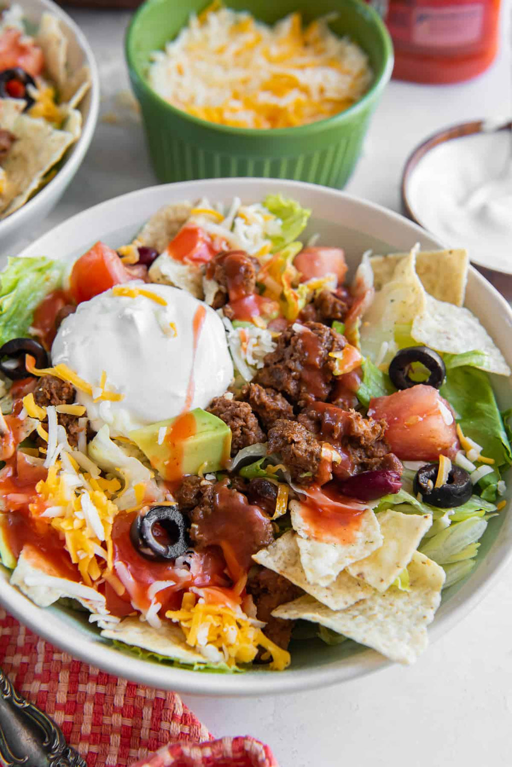 Kraft Catalina Dressing on taco salad