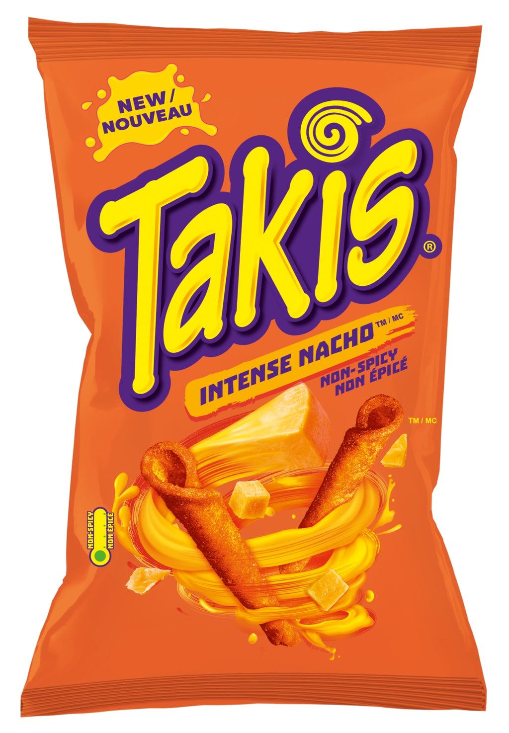 Takis Intense Nacho Non-Spicy Rolled Tortilla Chips, 80g/2.8 oz