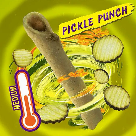 Takis Pickle Punch 260g heat level — non-spicy rolled tortilla chips