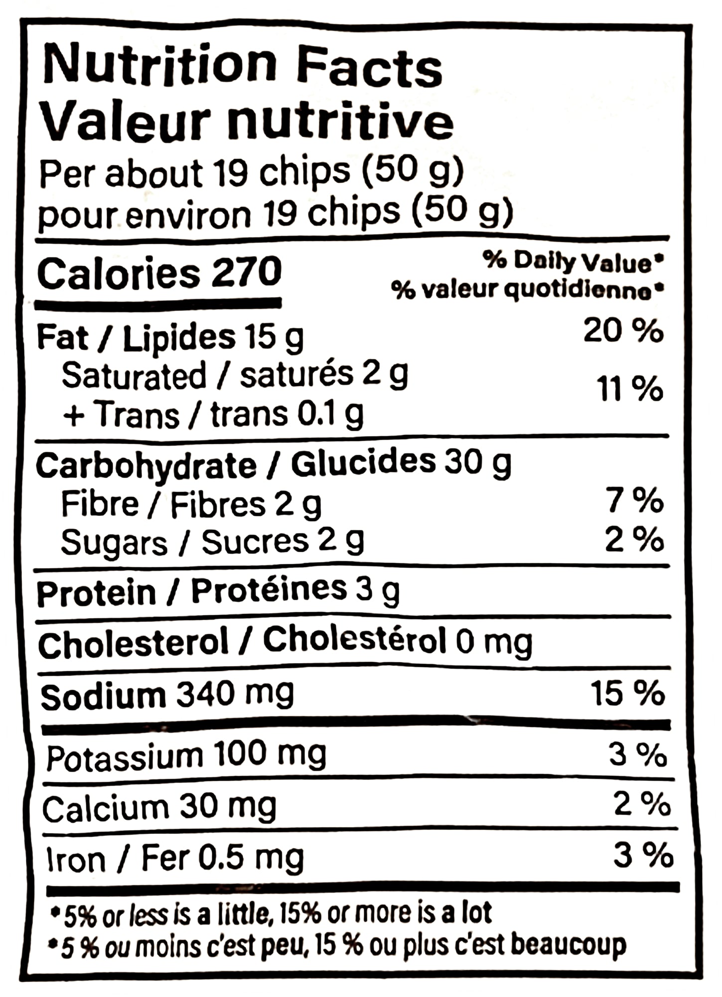 Takis Pickle Punch Rolled Tortilla Chips 260g nutrition facts panel