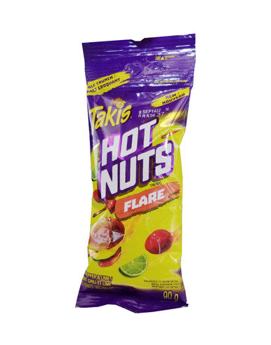 Takis Hot Nuts Flare, Double Crunch, Peanuts 90g/3.15 oz., Bag {Imported from Canada}