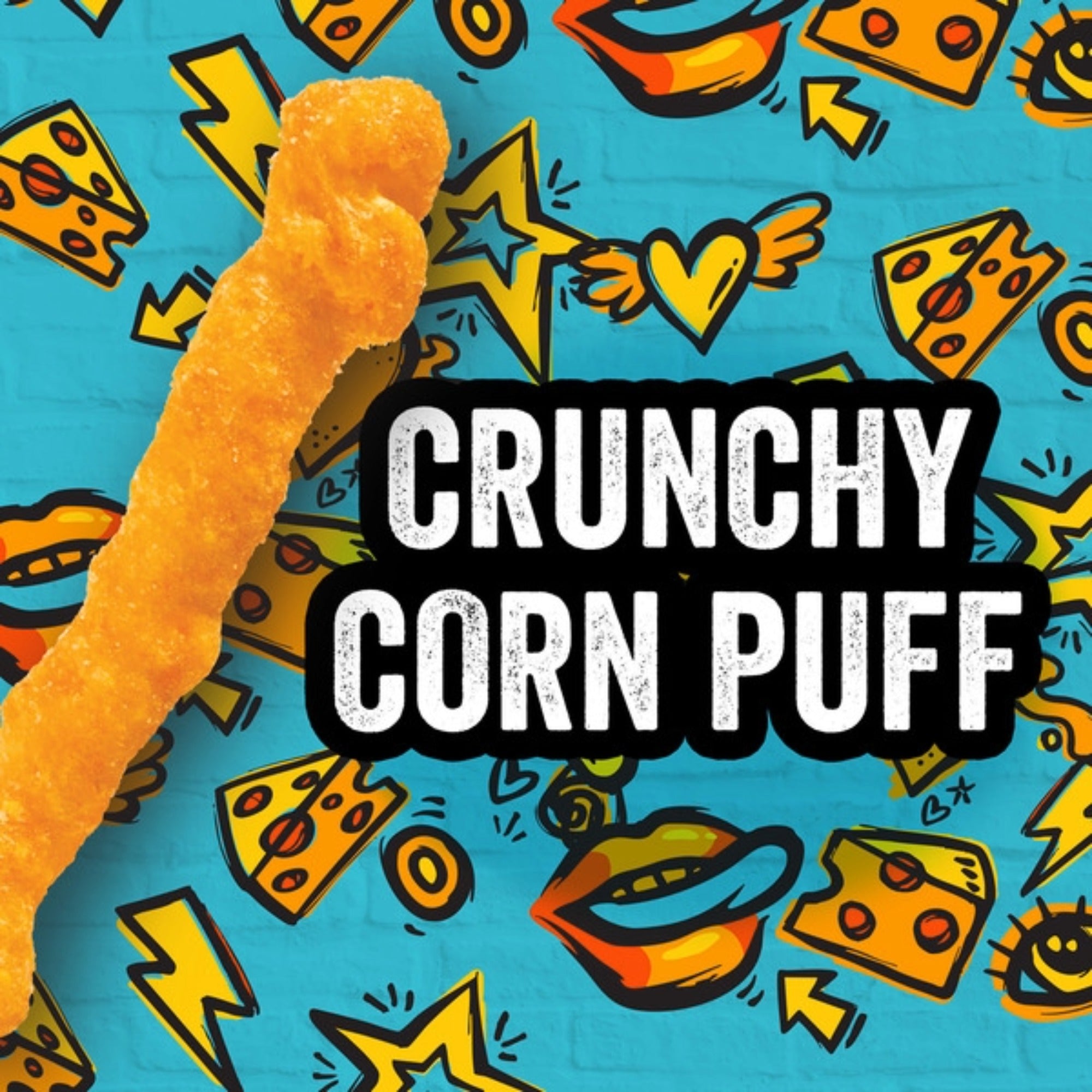 Takis Pix Cheezy Blast corn snack sticks, 240 g / 8.5 oz, in a crunchy corn-snack feature graphic.