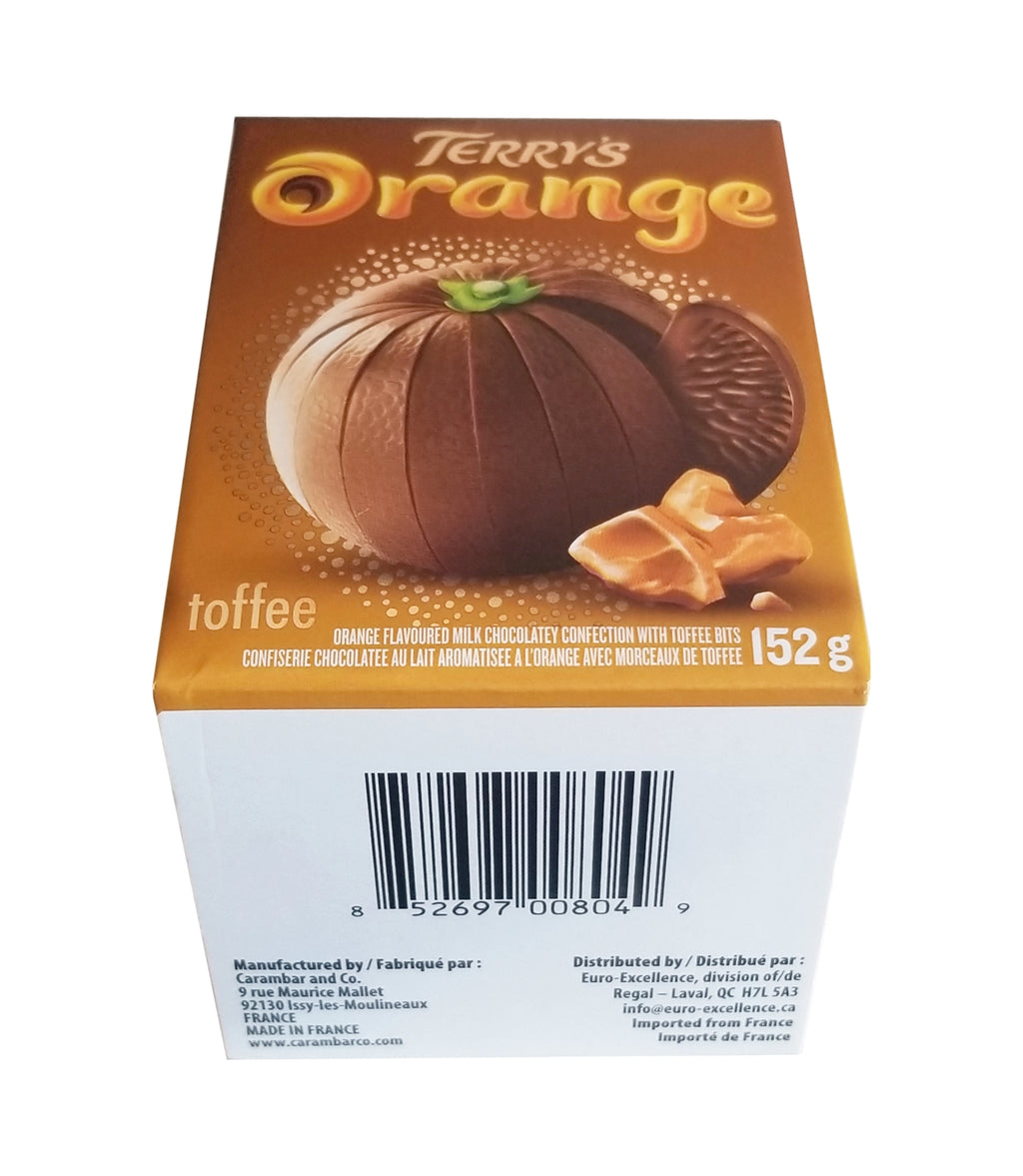 Terry's Orange Milk Chocolate with Toffee Bits, 157g/5.5 oz. Bar {Imported from Canada}