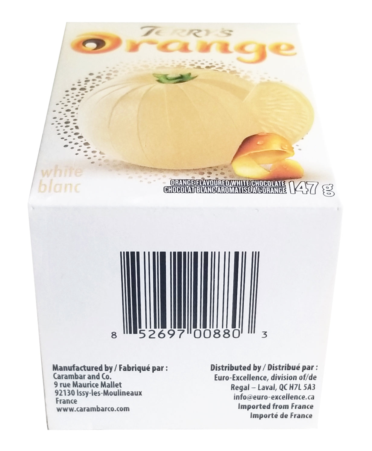 Terry's Orange White Chocolate, 147g/5 oz. Bar {Imported from Canada}