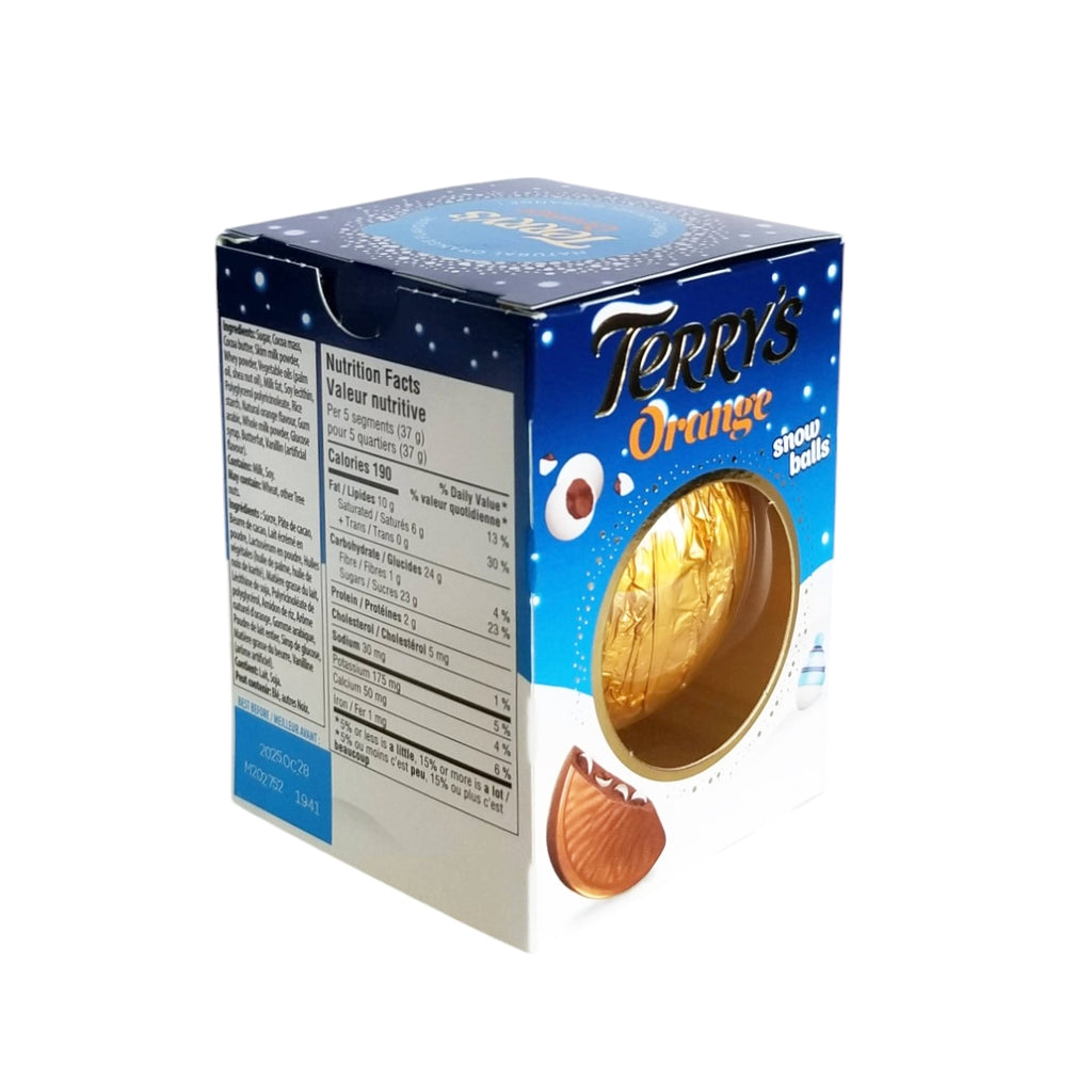 Terry's Orange Milk Chocolate with Crunchy Chocolate Snow Balls, 147g/5 oz. Box