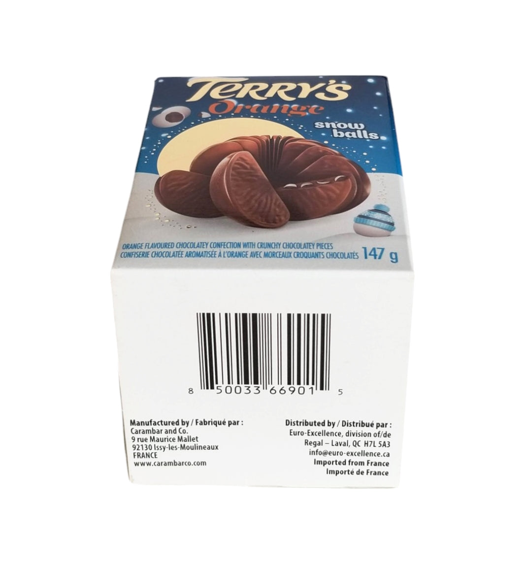 Terry's Orange Milk Chocolate with Crunchy Chocolate Snow Balls, 147g/5 oz. Box